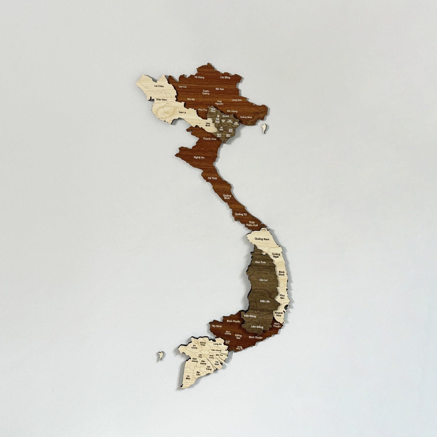 Amazon.com: Colorfull Worlds Multilayered 3D Wooden Map of Vietnam
