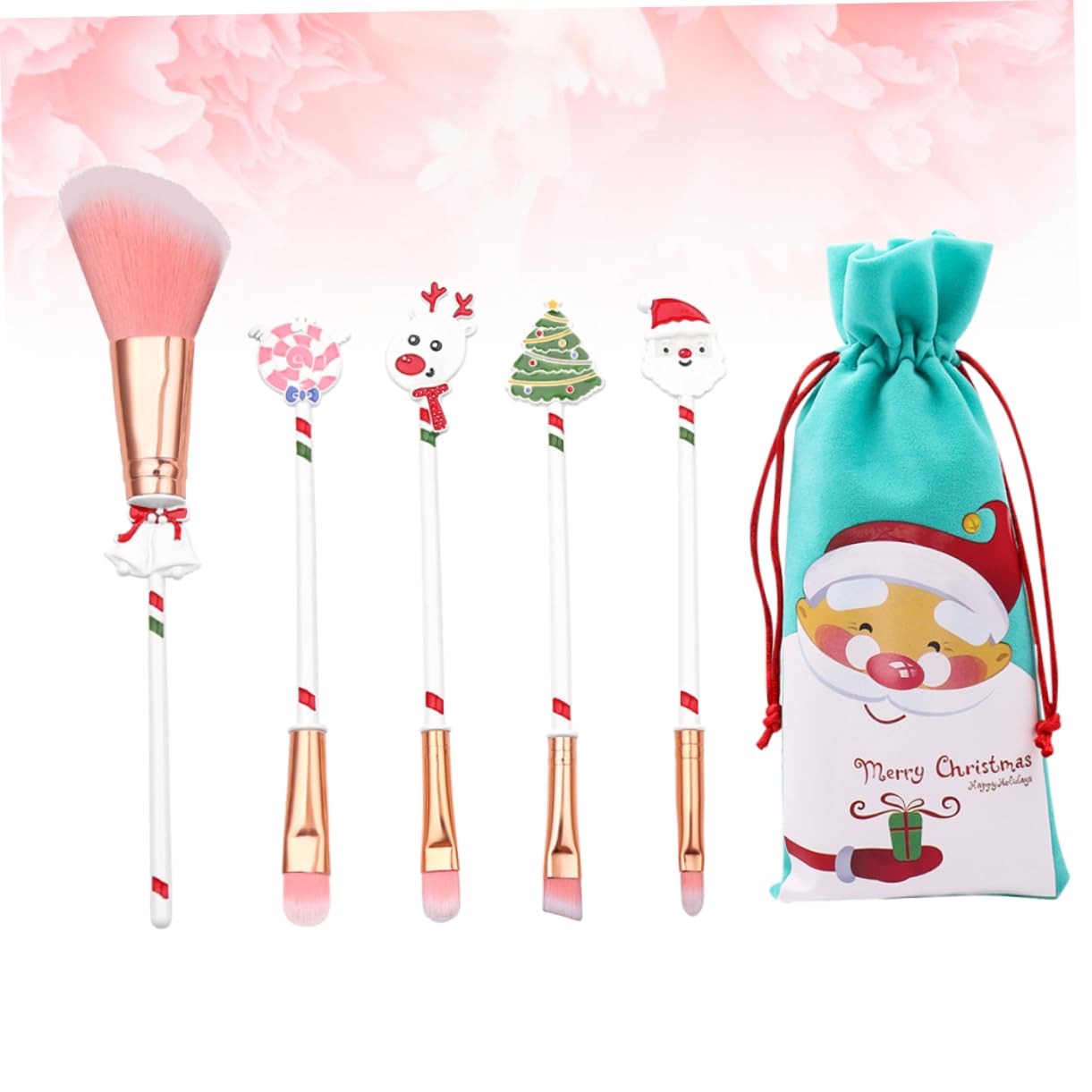 FRCOLOR 3sets Langlebiges Material Make-up Pinsel Set Für Weihnachten Mini Pinsel Kit Mit Lagerung Tasche 6 Stücke * 3