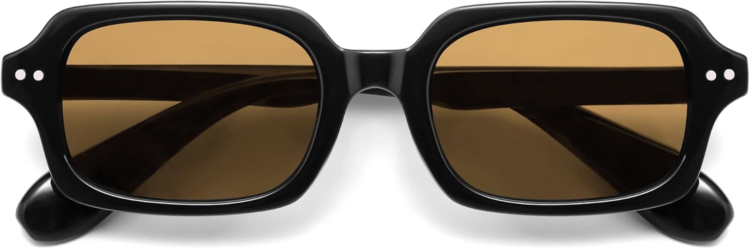 VANLINKER Retro Small Square Sunglasses for Men Women Trendy 90s Rectangle Shades VL9879 - Image 3