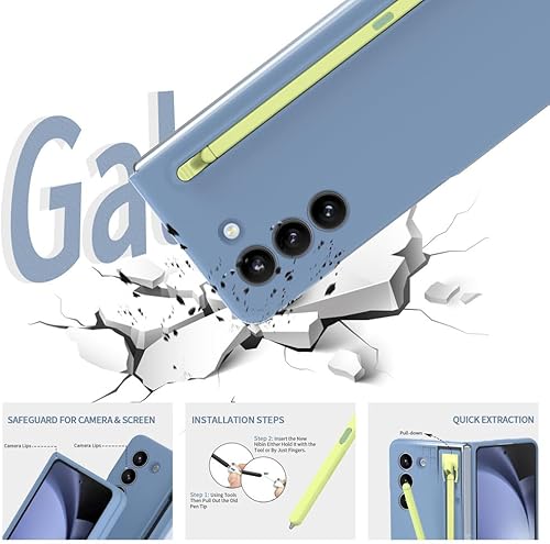 Miniatura 4 de TUCANA Slim S Pen y funda para teléfono compatible con Galaxy Z Fold5, ranura de almacenamiento y soporte para Slim S Pen Fold Edition sin Bluetooth