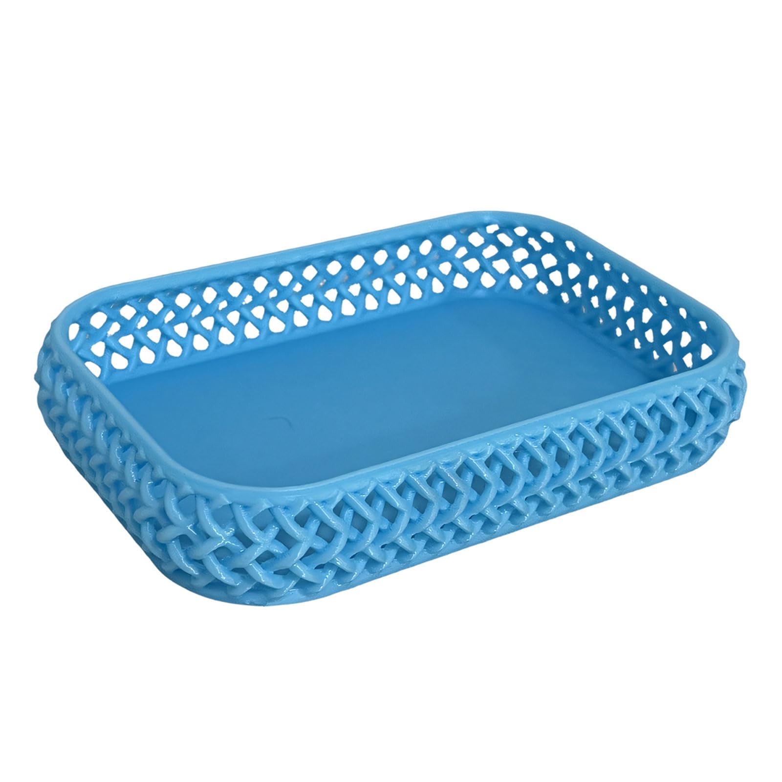 Tsophreniq Multipurpose Decorative Storage Basket for Fruits Snacks and Small Items Contemporary Serving Plate Storage Tray Simple Tray
