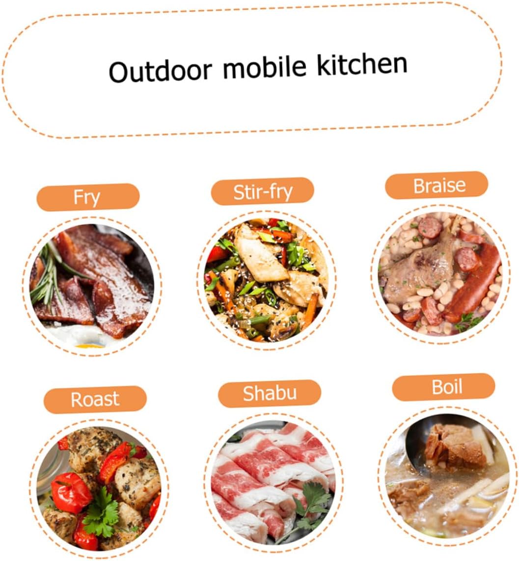 BESPORTBLE Person Outdoor Camping Cookware Pan Plates Griddle Dish Teapot Cooking Tools Kit