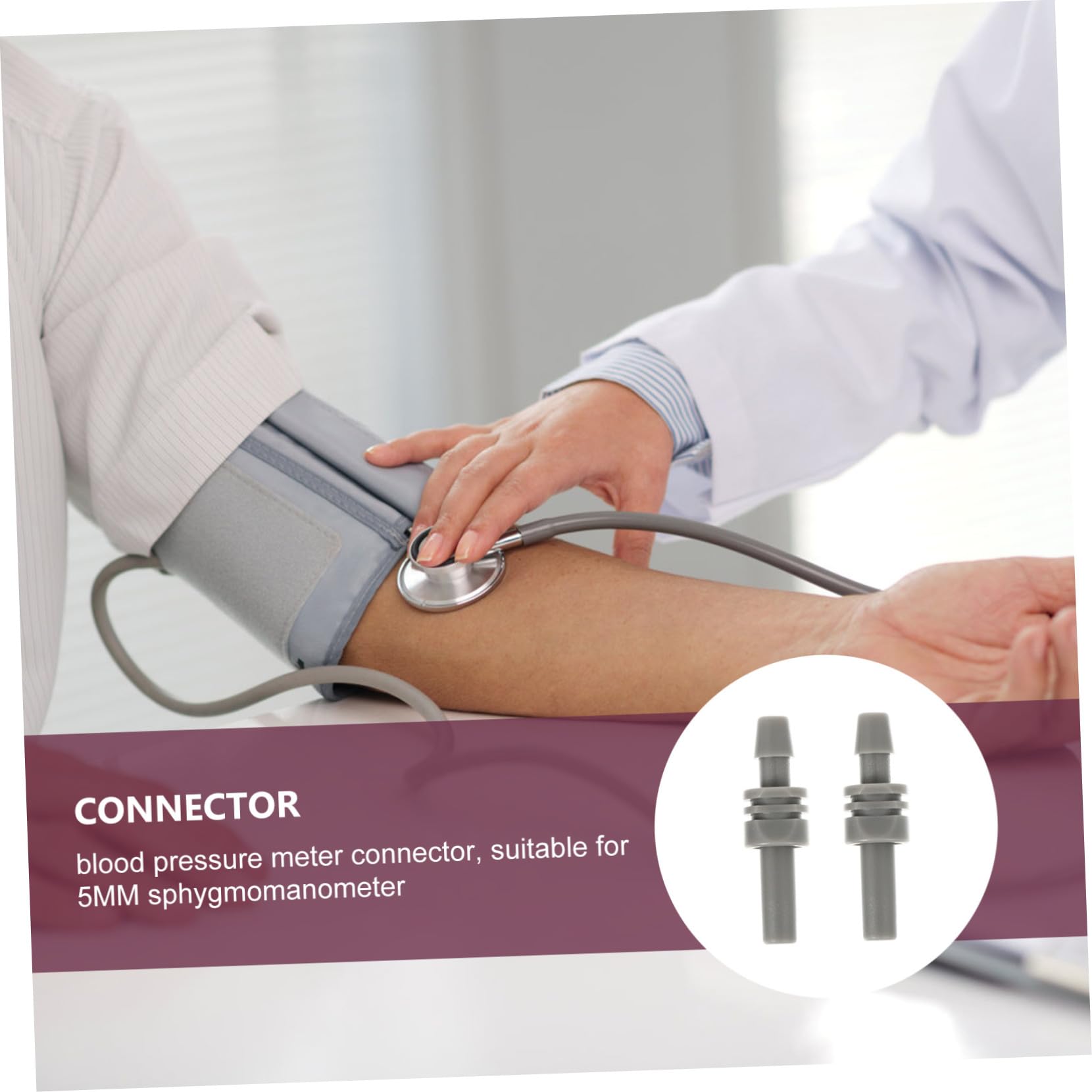 2pezzi Connettore Bracciale Sfigmomanometro Elettronico Accessori Per Misuratore Pressione Arteriosa Polsino Compatibile
