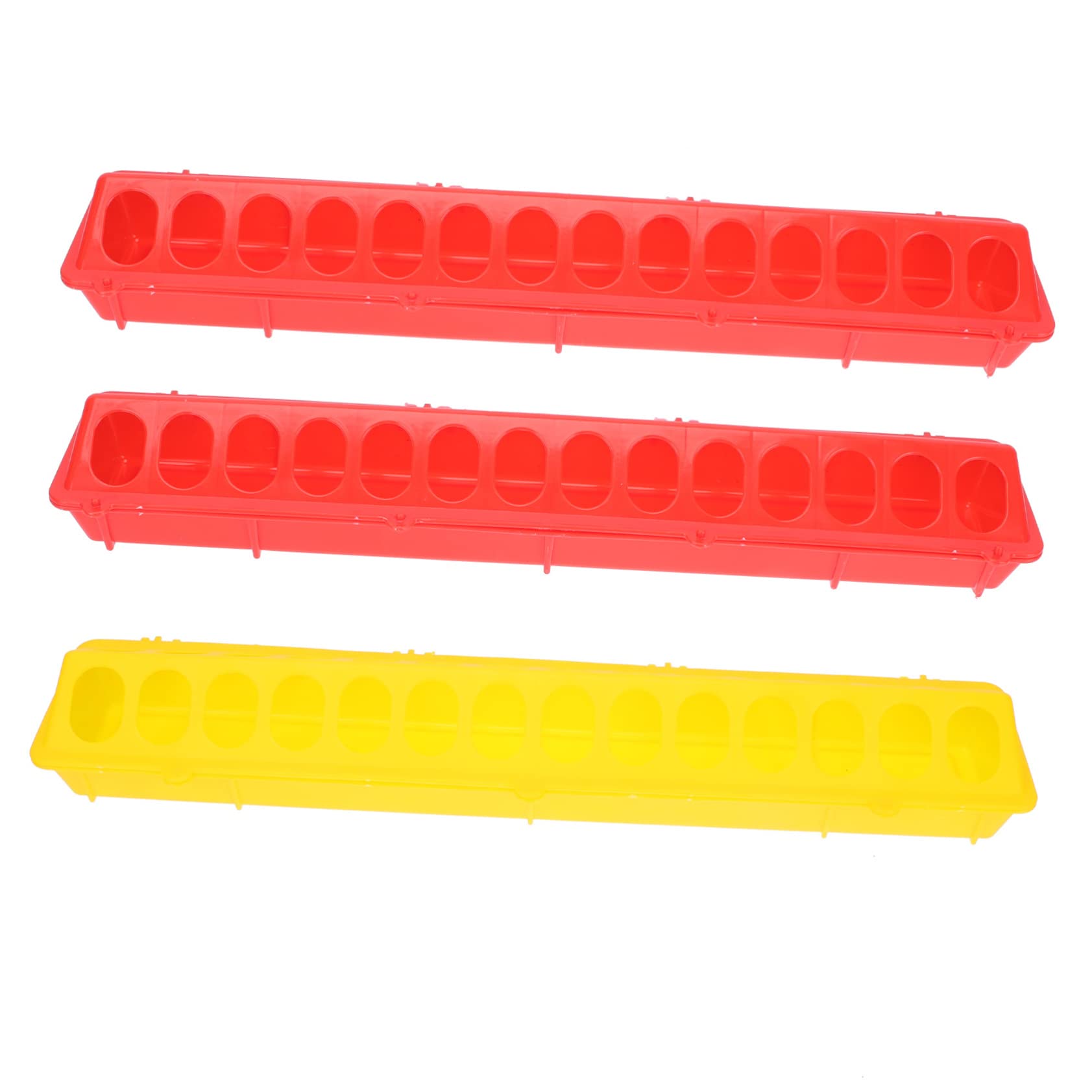 Levemolo 3 Pcs Pigeon Feeding Containers Lightweight and Easy to Troughs Safe Material for Pigeon Cage Use Food and Water Holder