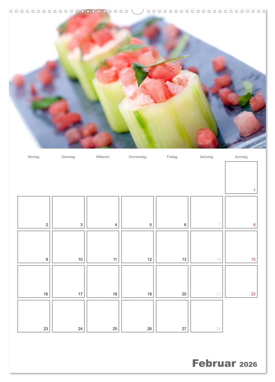 Frische Küche - Der hilfreiche Monatsplaner/Planer (hochwertiger Premium Wandkalender 2026 DIN A2 hoch), Kunstdruck in Hochglanz