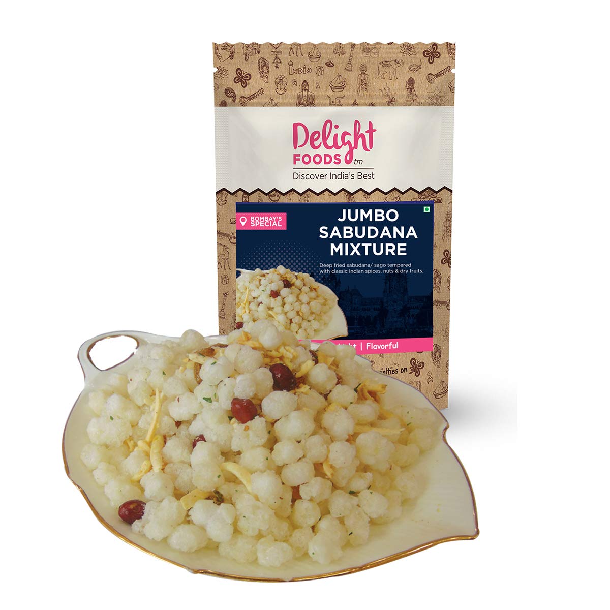 Delight Foods Jumbo Sabudana Mixture/Chiwda - 250g | Tapioca Mixture | Snacks, Namkeen, Chakana (B08TLXCWCR) Amazon Price History, Amazon Price Tracker