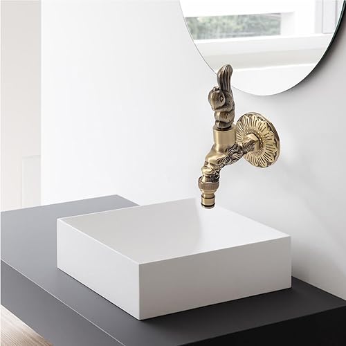 Miniatura 7 de Grifo de agua montado en la pared G12, material de latón, diseño de estilo chino vintage, lavadora de cocina, lavabo, lavabo, grifo de manguera de