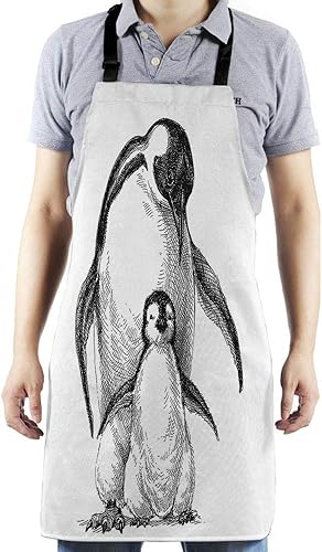 Miniatura 2 de HGOD DESIGNS Delantal de cocina de gato para cocinar jardinería, baberos ajustables para el hogar, tamaño adulto, Apcolor-081