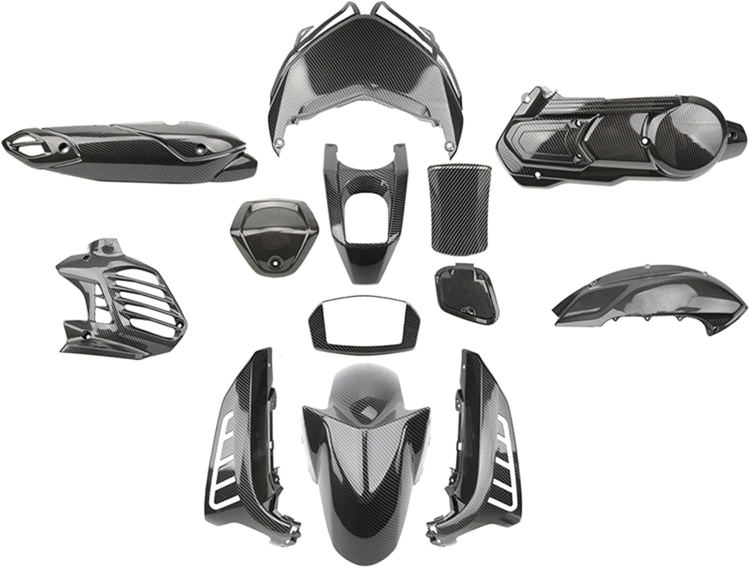 Carbon Fiber Motorcycle Protective Shell Guard Decorative Frame Accessories Lightweight Fit for NMAX155 2020-2023