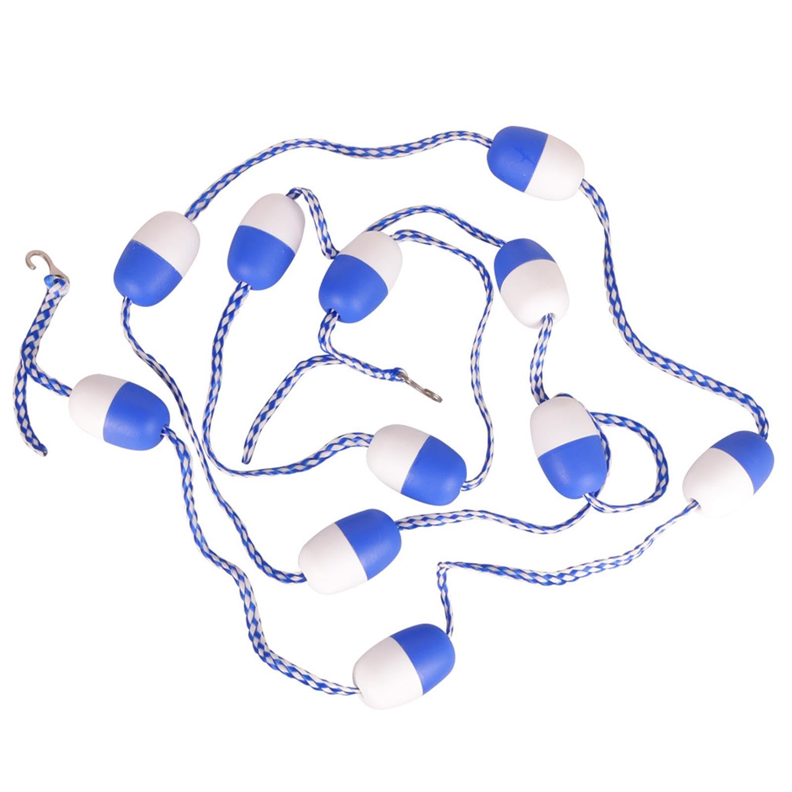 Sicherheitstrennwand für Schwimmbäder, 5,5 m, Schwimmbad-Sicherheitstrennung mit/Haken, Schwimmbadspurteilung, 7,1 x 9,9 cm