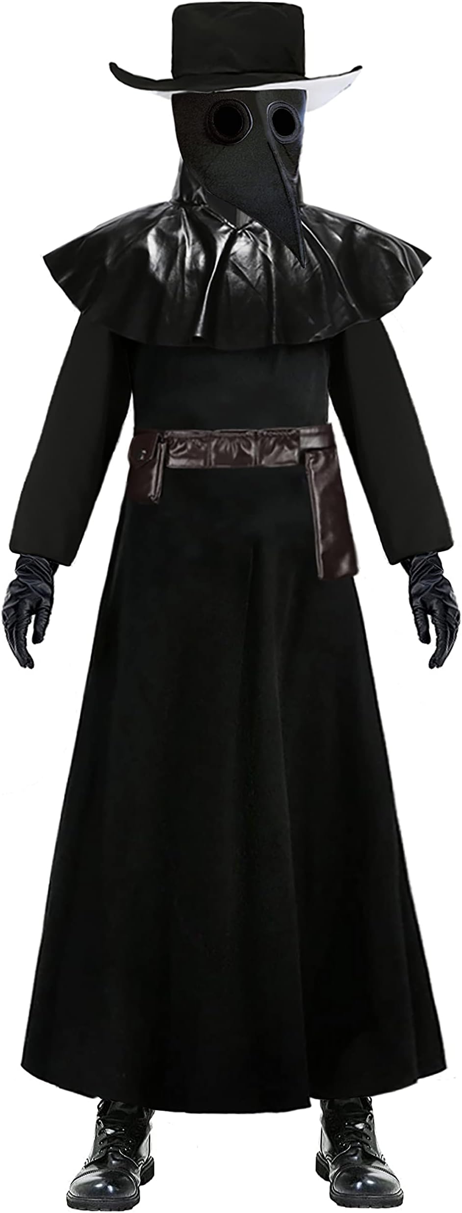 RuuYiicoco7PCS Plague Doctor Costume for Adult Robe Halloween Cosplay Medieval Monk Priest Renaissance