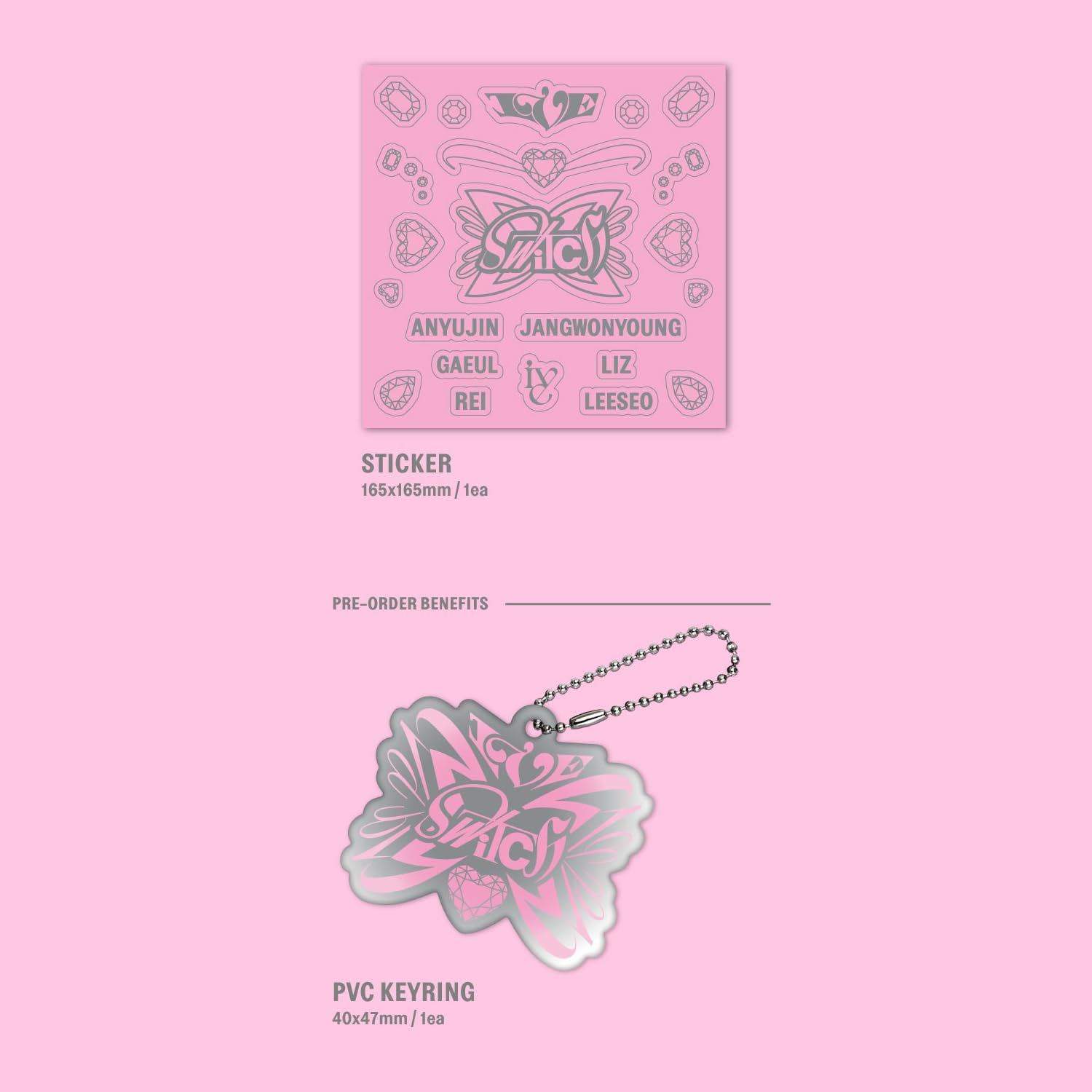 IVE - 2nd EP [IVE SWITCH] (LOVED IVE Ver.) Package Box + Photo R + Photocard + Post Card Set + Sticker + 2 Pin Badges + 4 Extra Photocards