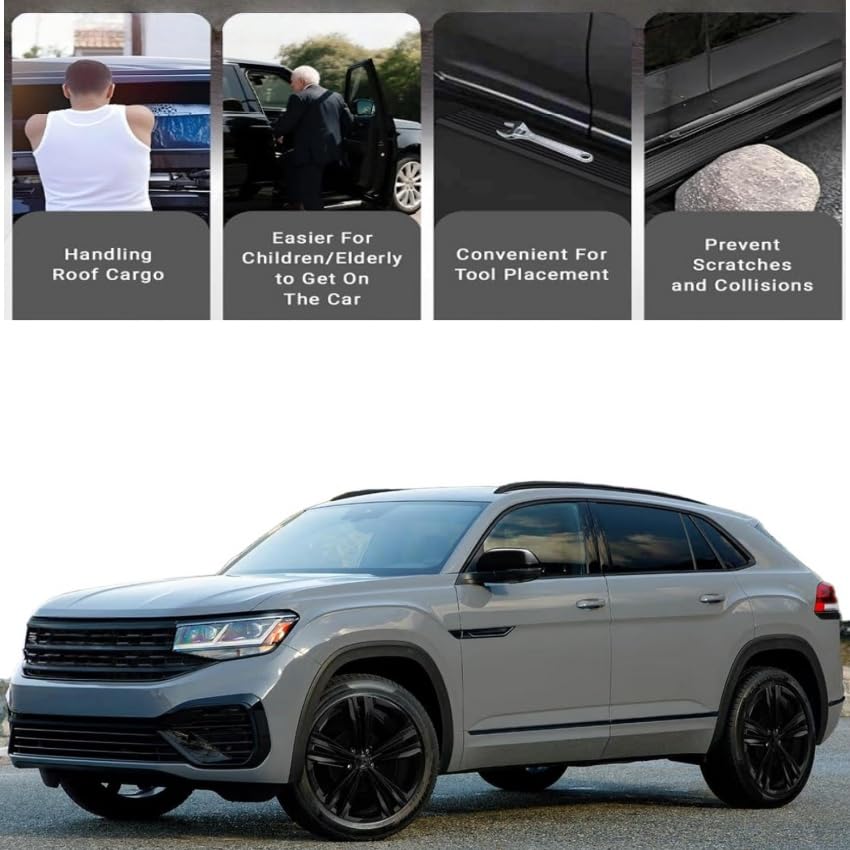 Estribos Laterales para VW Atlas Cross Sport 2020-2026 2 Piezas Plata miniatura 7