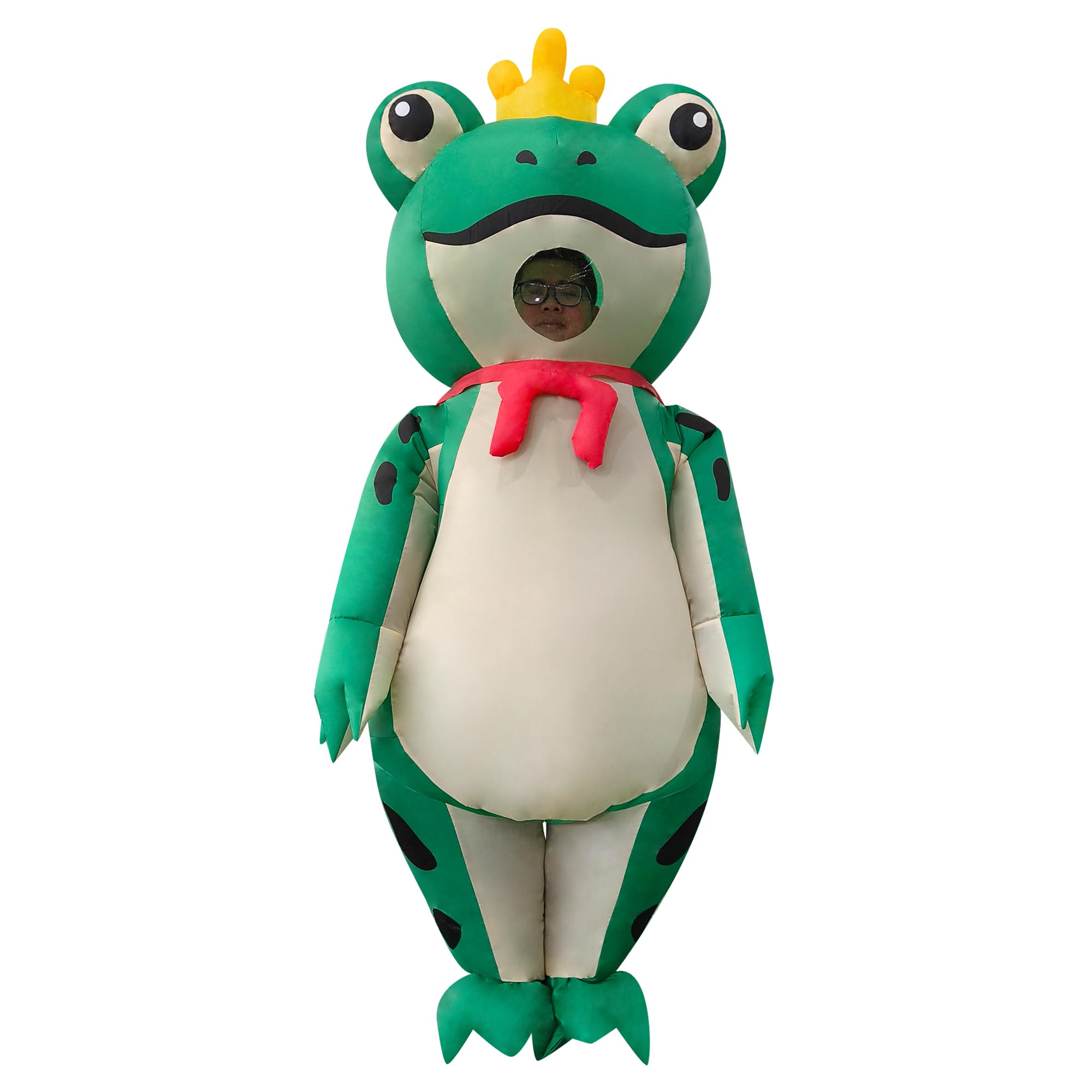 PsyKim Frog Prince Inflatable Costume, Adult Walking Blow-up Suit for Halloween,Party,Company Events,Mall Promotions - Image 3
