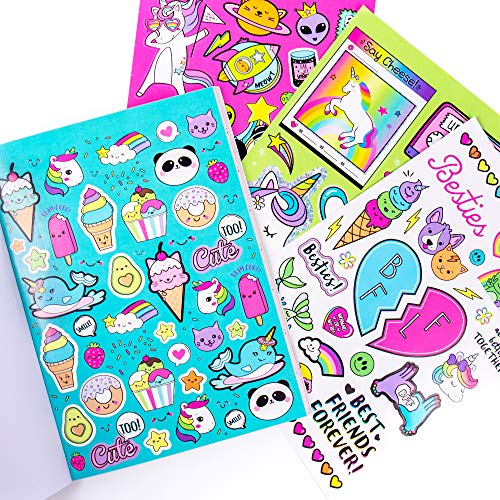 Just My Style 1500+ Stickers, Kawaii Y2K Sticker Book With Positivity Quotes, Sweet Treats, Unicorns, Fun Craft Stickers, For Girls Kids Teens Adults #TOP2