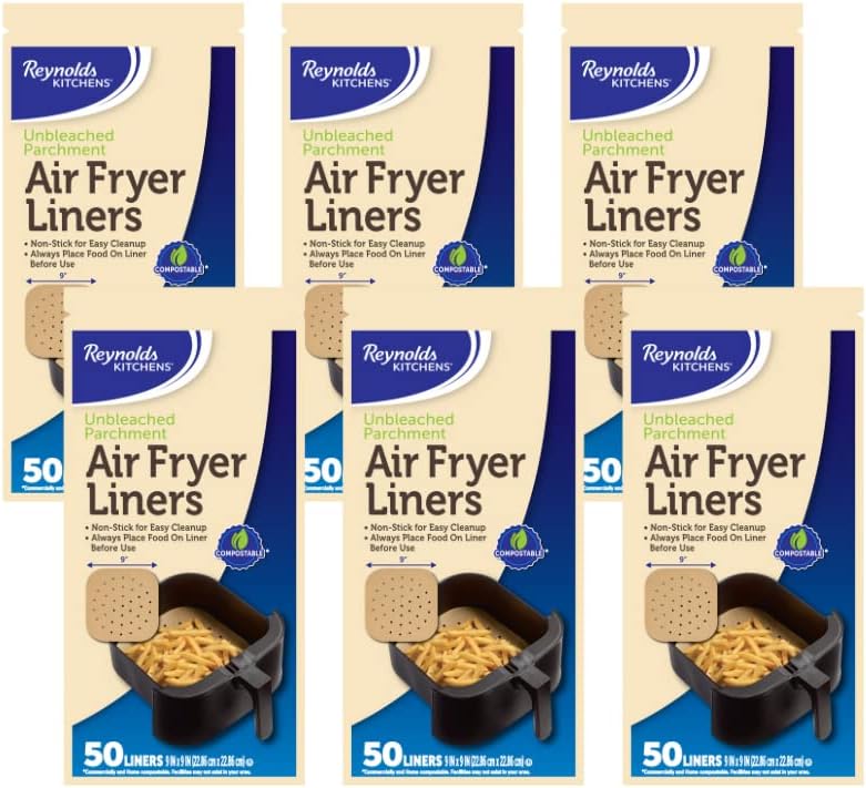 Reynolds Kitchens Air Fryer Liners, 50 Count (Pack of 6)