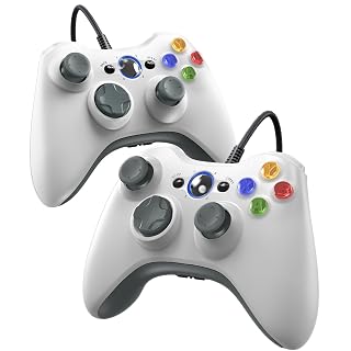 Gamrombo Wired Controller for Xbox 360-2 Pack, Compatible with xbox 360/360 S/360 E, with Dual-Vibration, 2.5mm headphone Jack - Amazon product rated Grade A