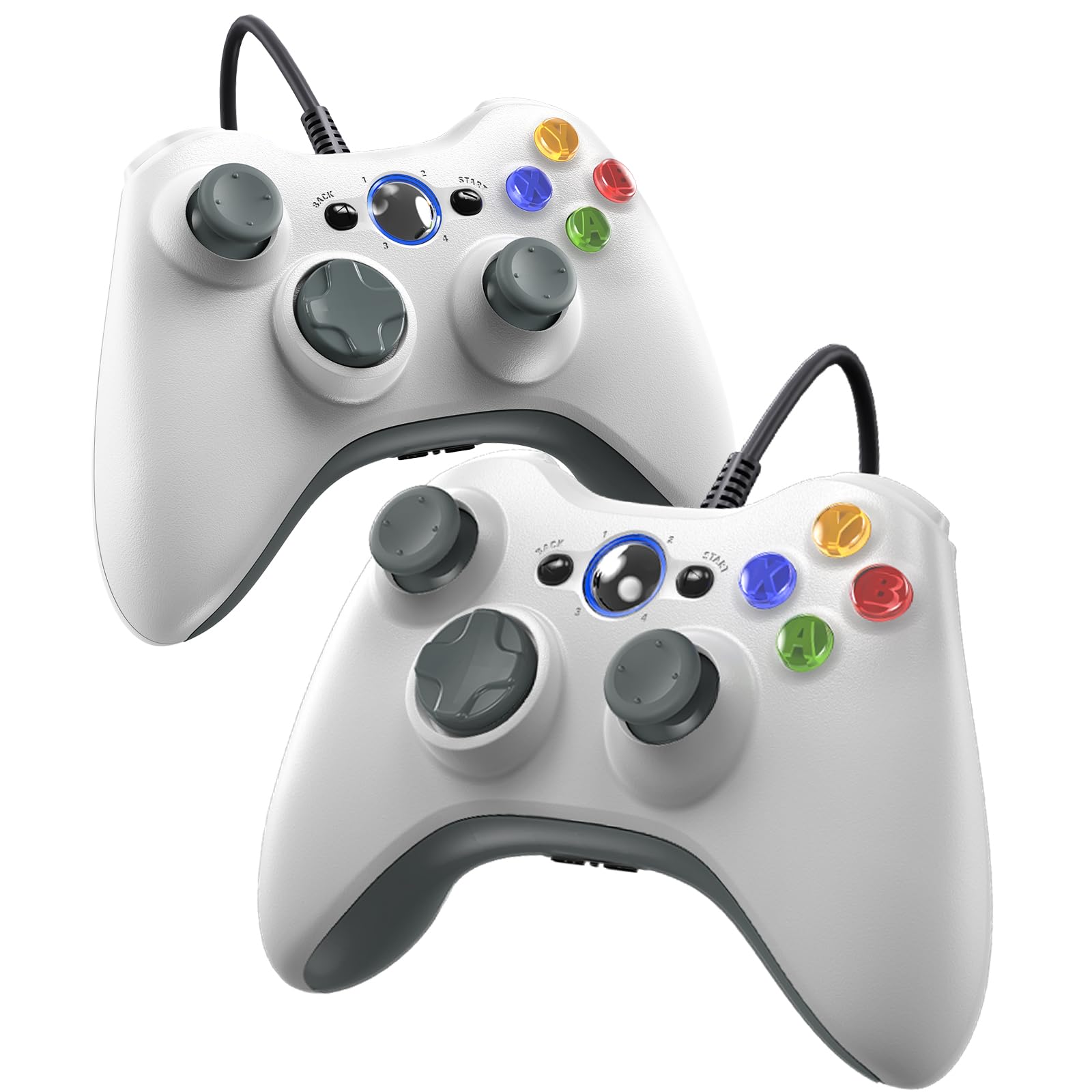 Blue Wired Xbox 360 Controller For PC Dual-Vibration, 6ft Cable, Plug & Play Xbox 360 With Controller Blue Wired Xbox 360 Controller For PC Dual-Vibration, 6ft Cable, Plug & Play Xbox 360 With Controller