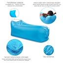 Bry Inflatable Lounger Air Chair Sofa Bed Sleeping Bag Couch for Beach Camping Lake Garden (Blue-2) gallery image