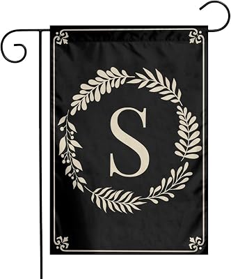 ANLEY Gartenflagge Mit Monogramm „P“ – Doppelseitig, 18x12,5 Zoll, Wetterfest