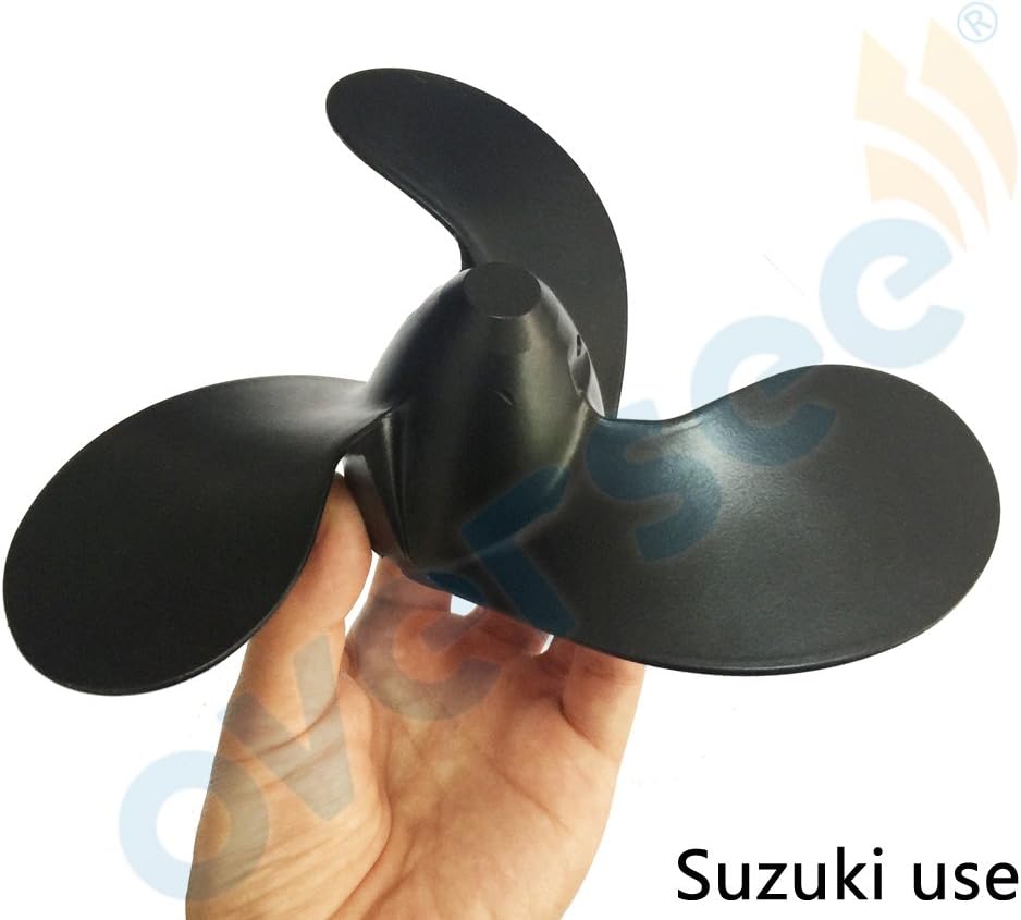 OVERSEE 58111-98452-019 Propeller 4-3/4"PITCH For Suzuki 2HP 2.2HP 2.5HP Outboard Engine 7-1/2x4-3/4
