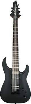 Jackson JS Series Dinky Arch Top JS22-7 DKA HT 7-String Electric Guitar - Satin Black Bundle with Cable, Tuner, Strap, Picks, and Austin Bazaar Instructional DVD