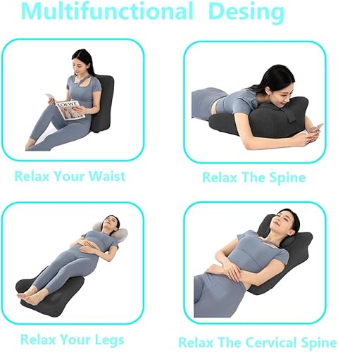 Miniatura 3 de Almohada de lectura boca abajo, almohada de apoyo de espalda para sentarse, alivio del dolor de espalda, cuello, piernas, reflujo ácido, almohada