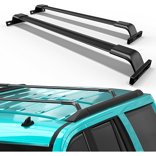 260lb Roof Rack Cross Bars for 2015-2020 Chevy Chevrolet Tahoe & Suburban,GMC Yukon,Cadillac Escalade,Matte Black Heavy Duty Aluminum Cargo Crossbar(ONLY FIT Factory Flushed Side Rails)