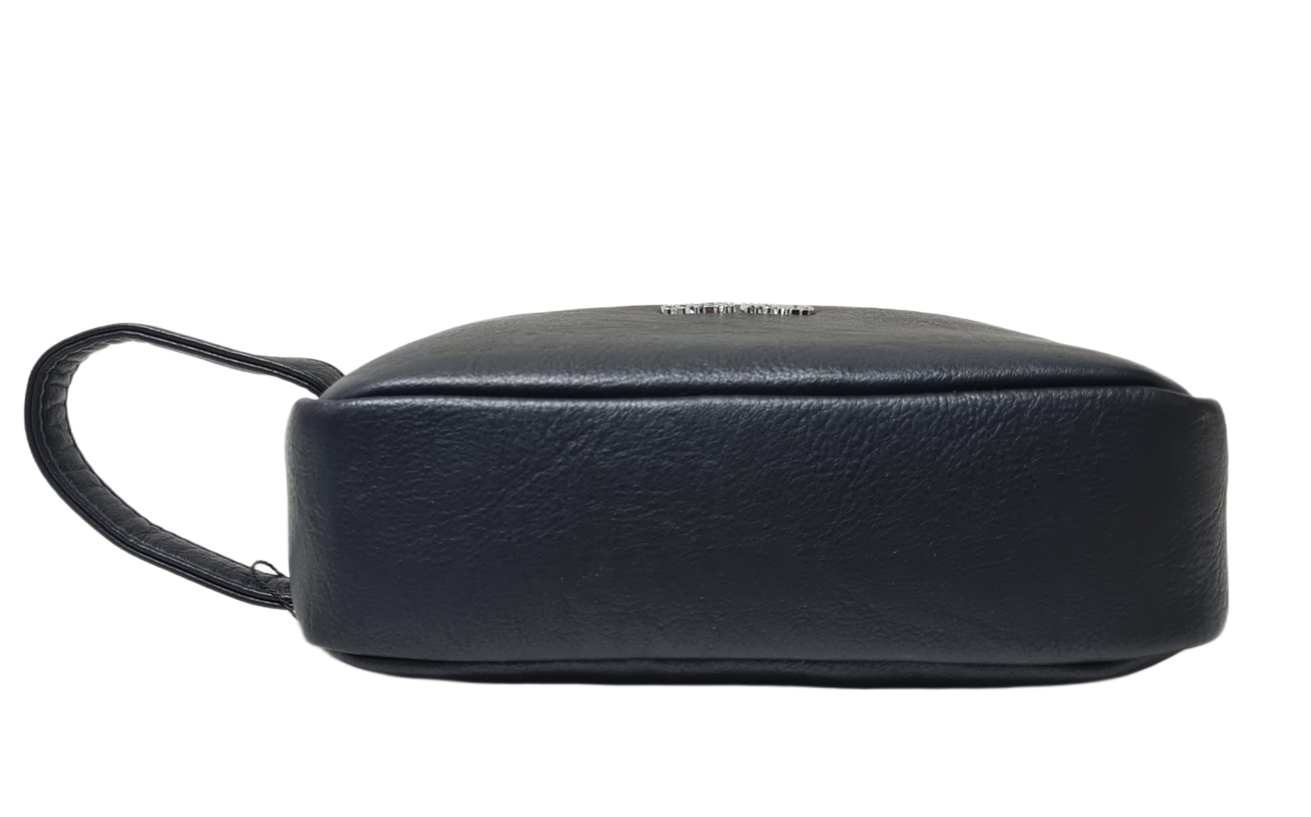 COVERI COLLECTION Borsello a Mano in Pelle Sintetica, Colore Nero e Marrone, con Manico, Tasche Interne e Chiusura con Cerniera, Dimensioni 22x7x14 cm Art. 4862
