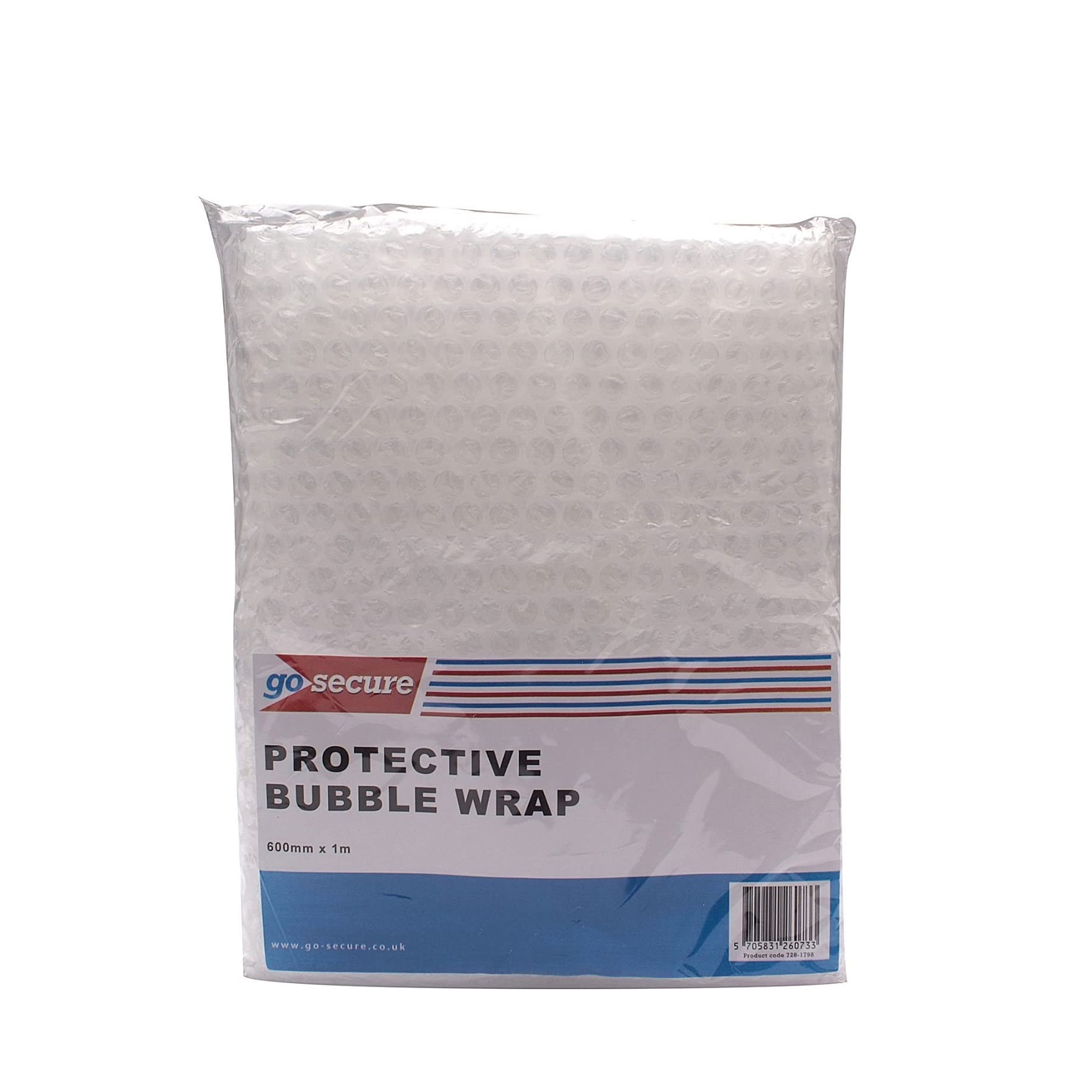 SecuPro Gosecure Bubble Wrap Sheets 600mmx1M Clear (Pack Of 6) from B&Q