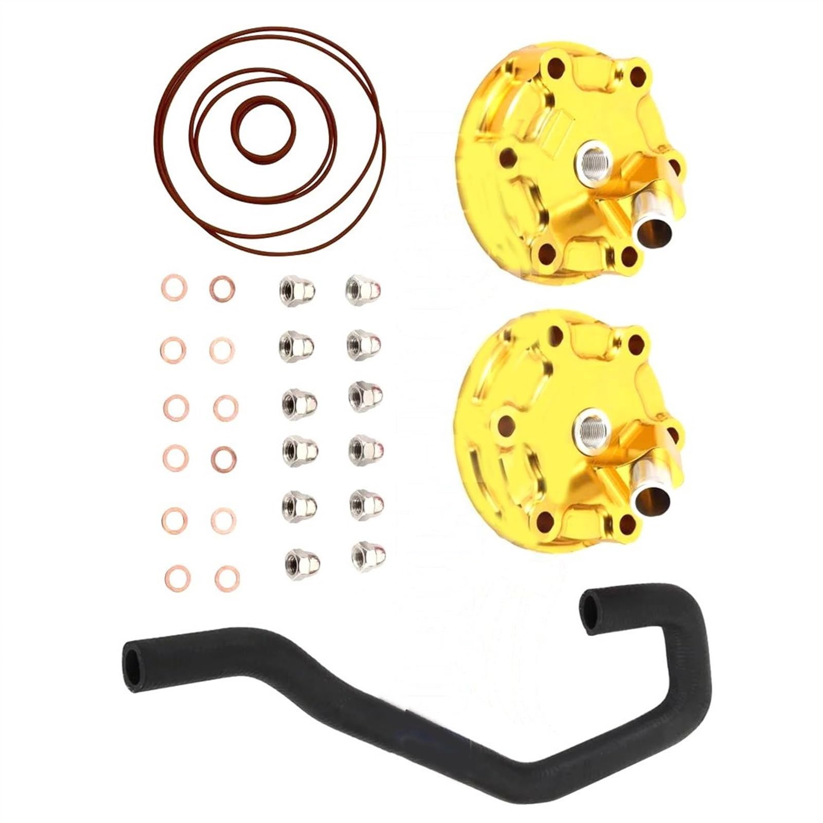 Guarnizione di Tenuta Coperchio della Testata Kit Guarnizione Valvola di Sfiato Tubo Flessibile di Sfiato Olio Coperchio Testata per Honda NSR250 MC21 NSR250 MC28 Pezzo di Ricambio Motore(Gold)