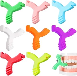 8 Pcs Y Shaped Aligner Colorful Aligner Tray Seaters Teeth Aligners for Invisible or Metal Braces Aligner Teeth Aligner for Aligner Chompers, 8 Colors and Scents