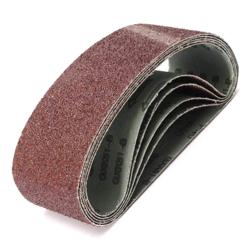 5 pièces 533 x 75 mm courroies de ponçage 40 grains en aluminium pour ponceuse à bande polissage outil abrasif de machine de remplacement, Chine