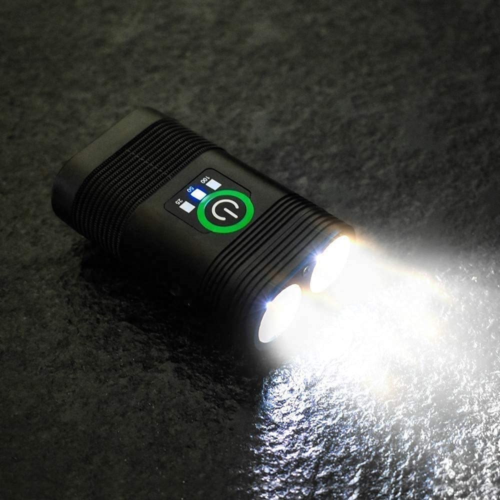 ARTSZY Luce for Bici da 400 Lumen for Guida Notturna, 5 modalità di Illuminazione Faro for Bicicletta con Punte di Alimentazione Intelligenti, Luce Anteriore for Bici Ricaricabile for Escursionismo o