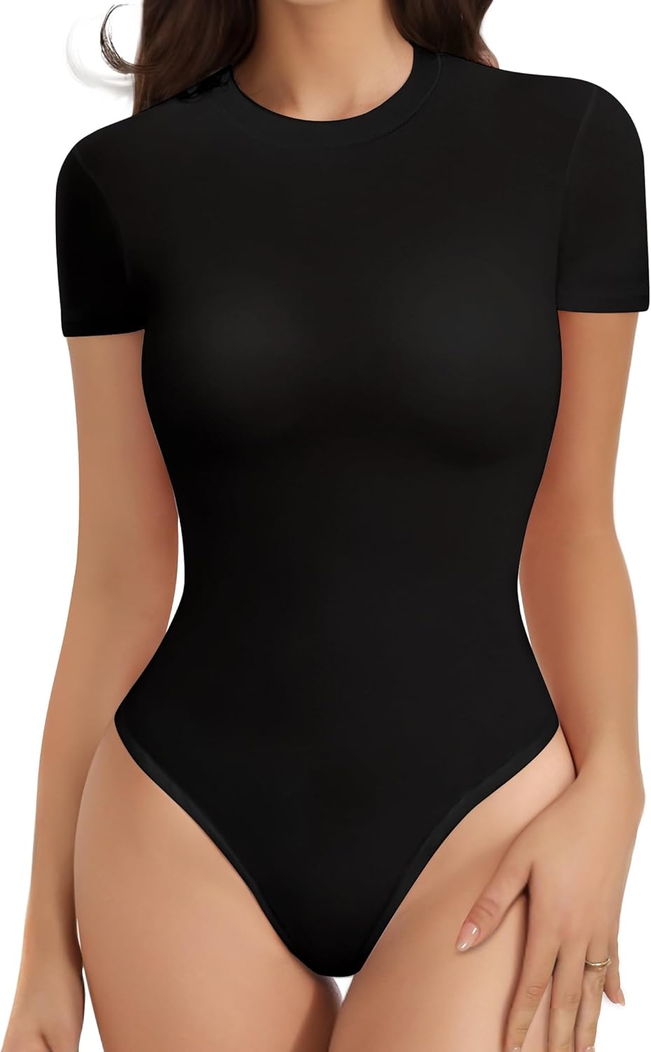 YOGINGO Bodysuits for Womens Crew Neck Short Sleeve Body Suits Going Out Outfits Summer Baisc Leotards Tops Onesie Shirts YOGINGO Bodysuits for Womens Crew Neck Short Sleeve Body Suits Going Out Outfits Summer Baisc Leotards Tops Onesie Shirts