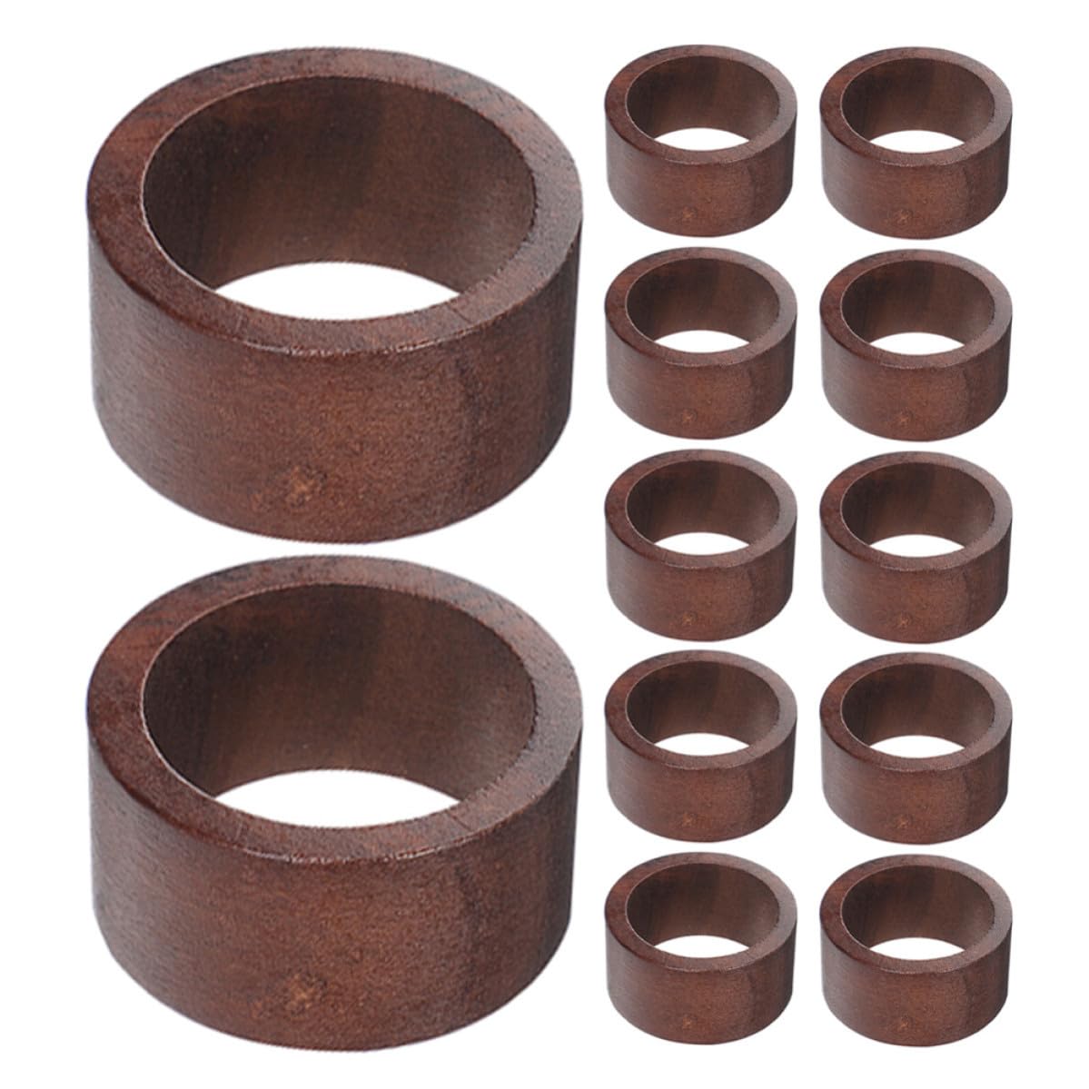 PRETYZOOM 12 Pièces Lot de Ronds de Serviette en Bois Rustiques et Élégants, Réutilisables pour Mariage ou Usage Domestique, Décoration Simple Qui Embellit L'ambiance Table