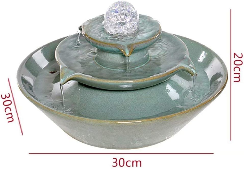 Indoor Outdoor Fountain with Pump Tabletop Waterfall Fountain Modern Outdoor Floor Water Fountain for Yard Garden Patio Deck (Color : Style A)