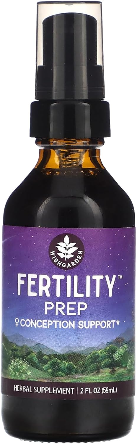 WishGarden Herbs Fertility Prep - All-Natural Fertility Herbal Supplement with Vitex, Red Maca & Raspberry Leaf, Supports Healthy Hormone Balance for Women, Optimal Uterine Health & Conception, 2oz