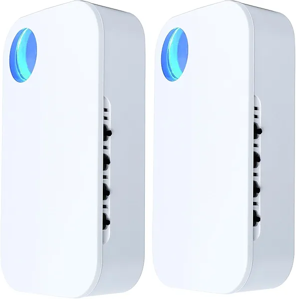 2025 New Upgraded Plug In Ionic Air Purifier with 4 Negative Ion Outlet, Small Air Ionizers for Home,Quiet Operation Office Air Freshener Mobile Air Cleaner for Bedroom,Living Room,Bathroom(2)