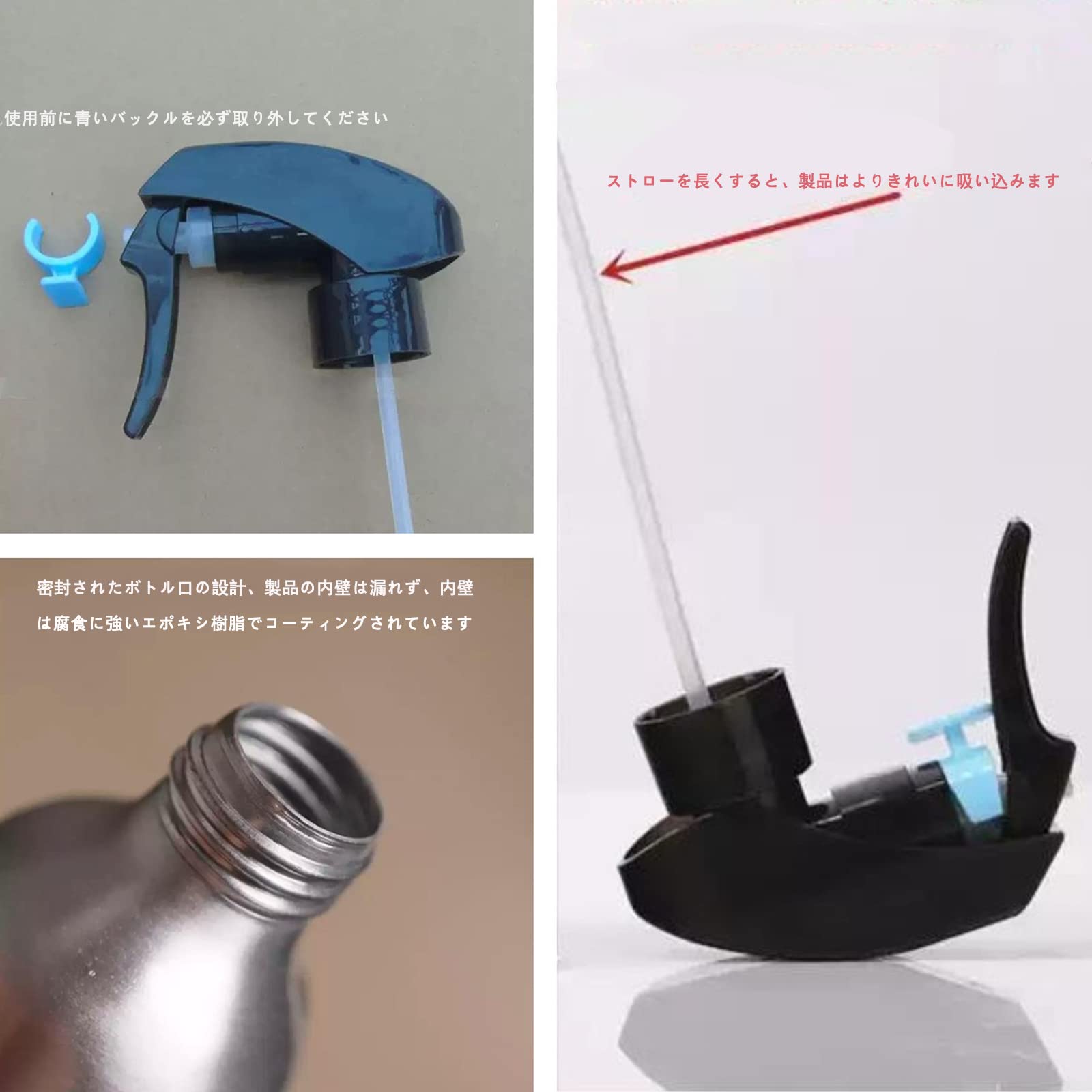 500ml 手動スプレーボトル　20000個セット Amazon.co.jp: 5個セット 500ml スプレーボトル水スプレー缶