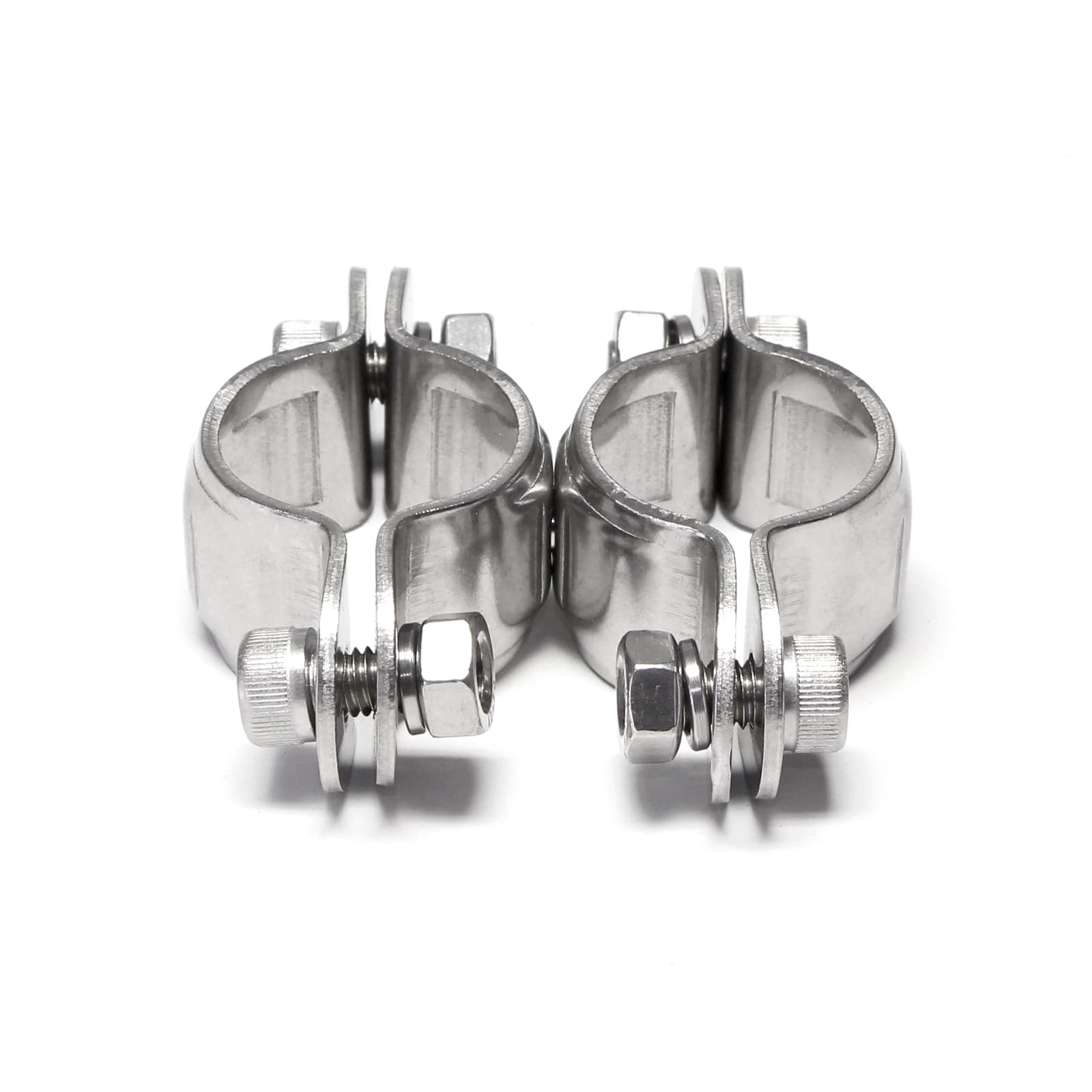 Fascette Stringitubo Metalliche PRIOstahl - Fascetta Stringitubo Doppia Con Girella Girevole 25 Mm X 2 Pezzi Per Fissaggio Tubi, Morsetto Tubo In Acciaio Inox V2A Collare Per Tubi - 3