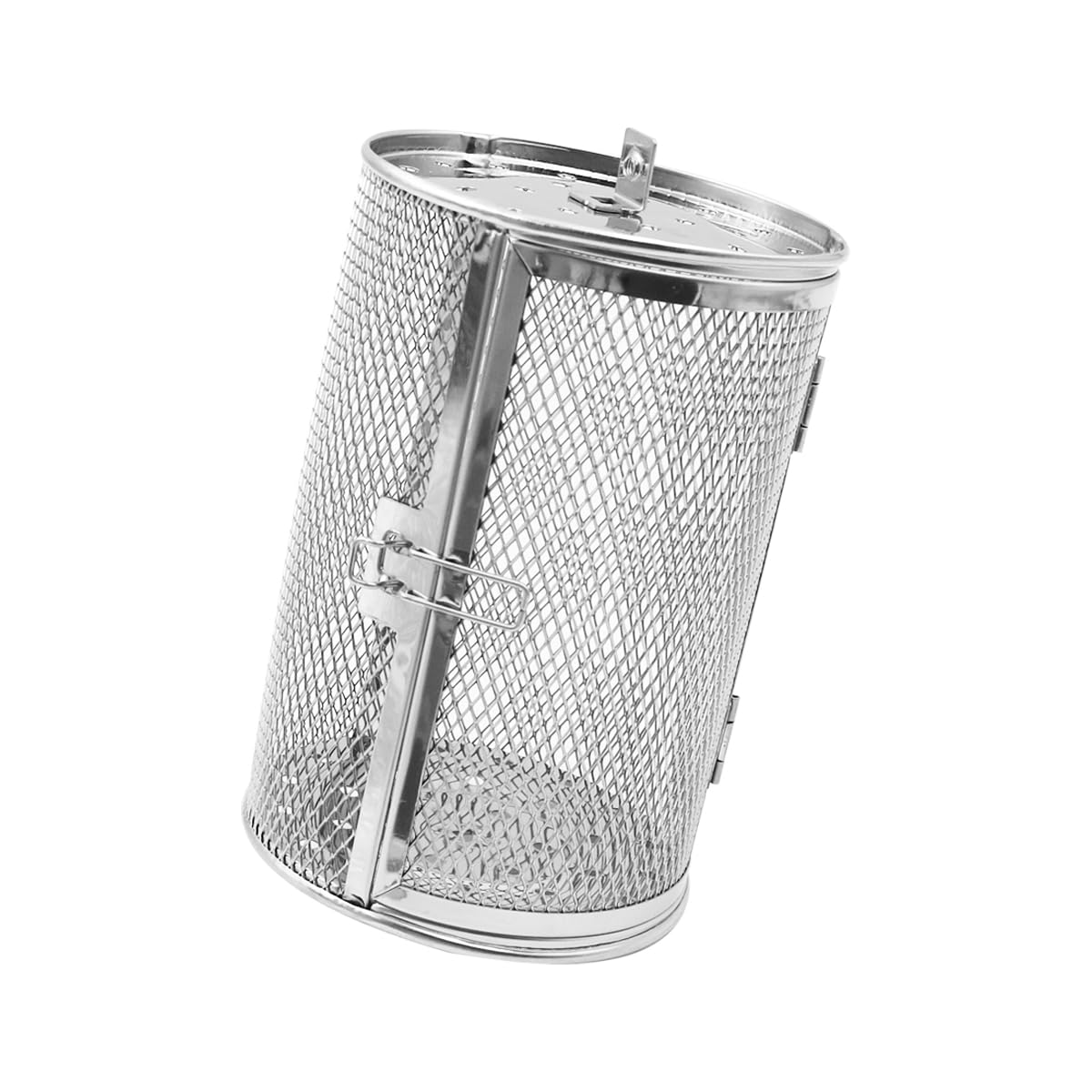 Namvo Panier à frites pour friteuse à air Panier à rôtissoire en acier inoxydable Panier à grill roulant rotatif à 360 ° Cage grillée (12 x 18 cm)