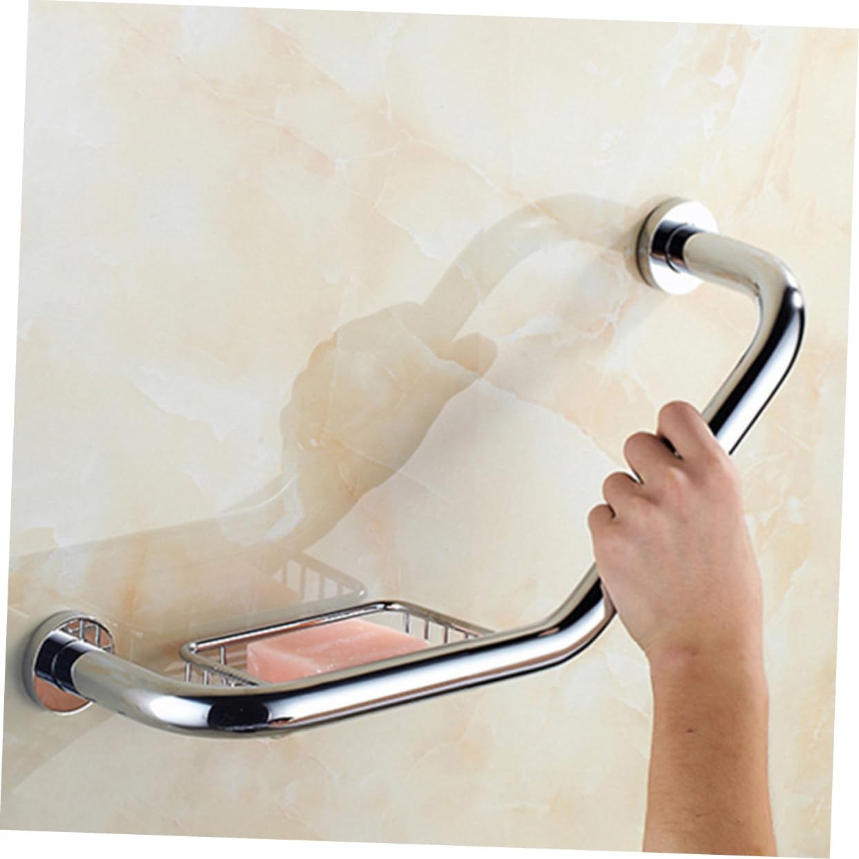 KOMBIUDA Barra De Seguridad Inoxidable Antideslizante Para Baño Manija De Agarre Soporte Para Mayores y Discapacitados Instalación y Resistencia