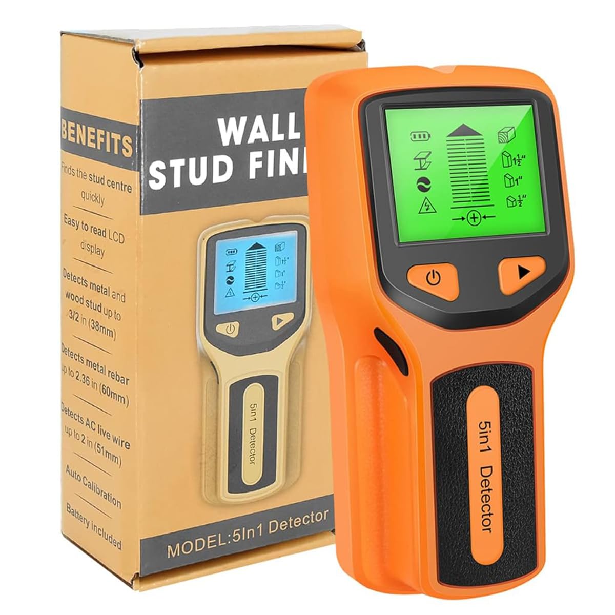 Serplex® Stud Finder Wall Scanner Wall Scanner Smart Stud Sensor High Precision 5-in-1 Modes, LCD Display, Auto Calibration, Detects Wood/Metal/AC Wires, Ideal for Home DIY and Professional Use (B0DF5K2MG5) Amazon Price History, Amazon Price Tracker