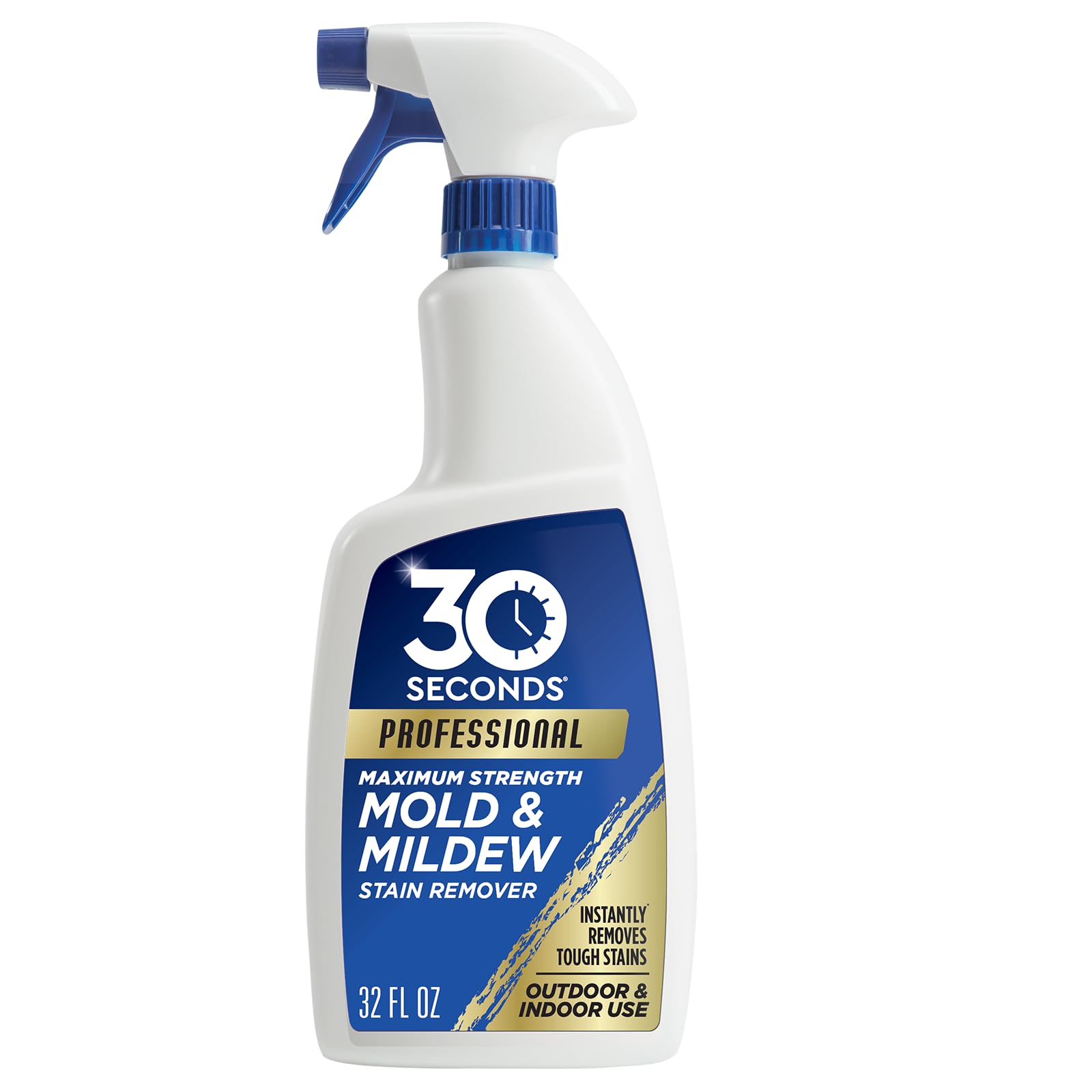 30 SECONDS Pro Mold and Mildew Stain Remover | Scrub Free | Brighter Results Instantly | Ready To Use | 32 Fl. Oz.