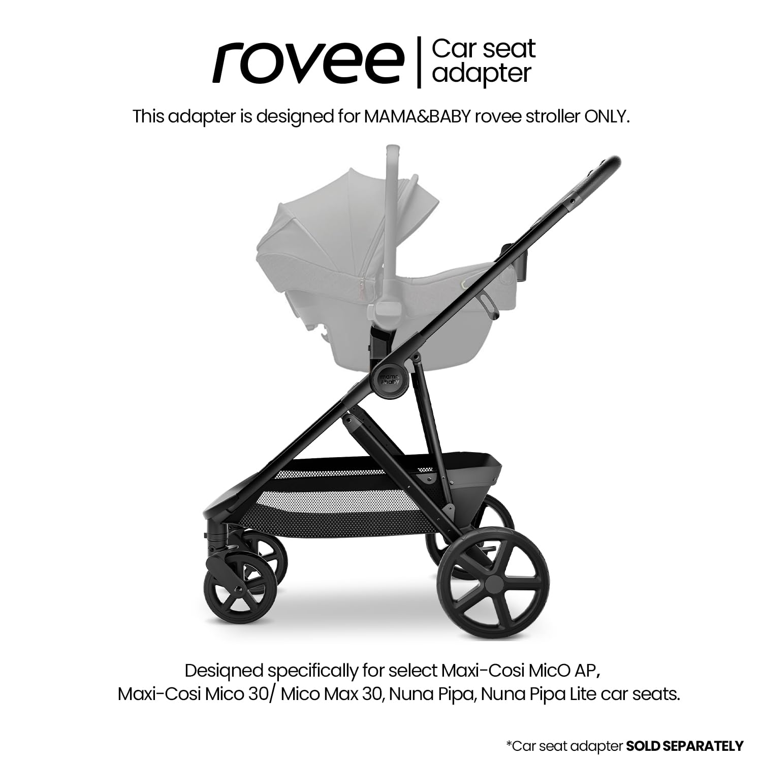 Mountain Buggy Car Seat Adapter for Peg Perego Primo Viaggio Sip 30 to Urban Jungle, Terrain and Plus One Strollers