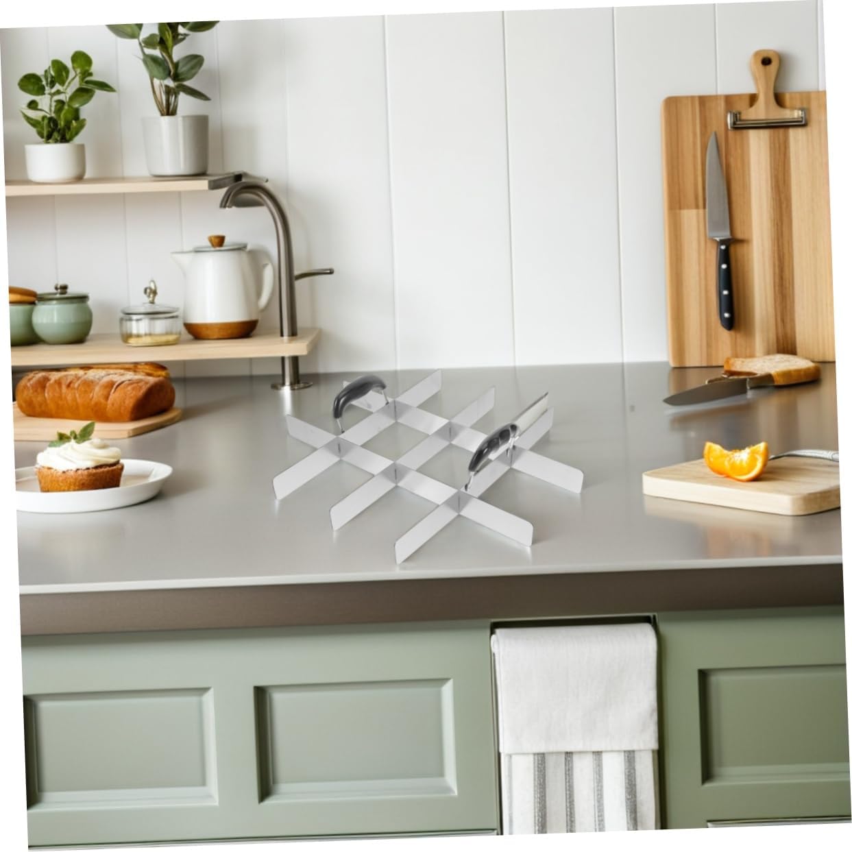 Stainless Steel Pastry Slicer: Brownie Cutter Baking Pan Slicer Pie Pizza Server Cake Cutter Tiramisu Pastry Kitchen Baking Tools