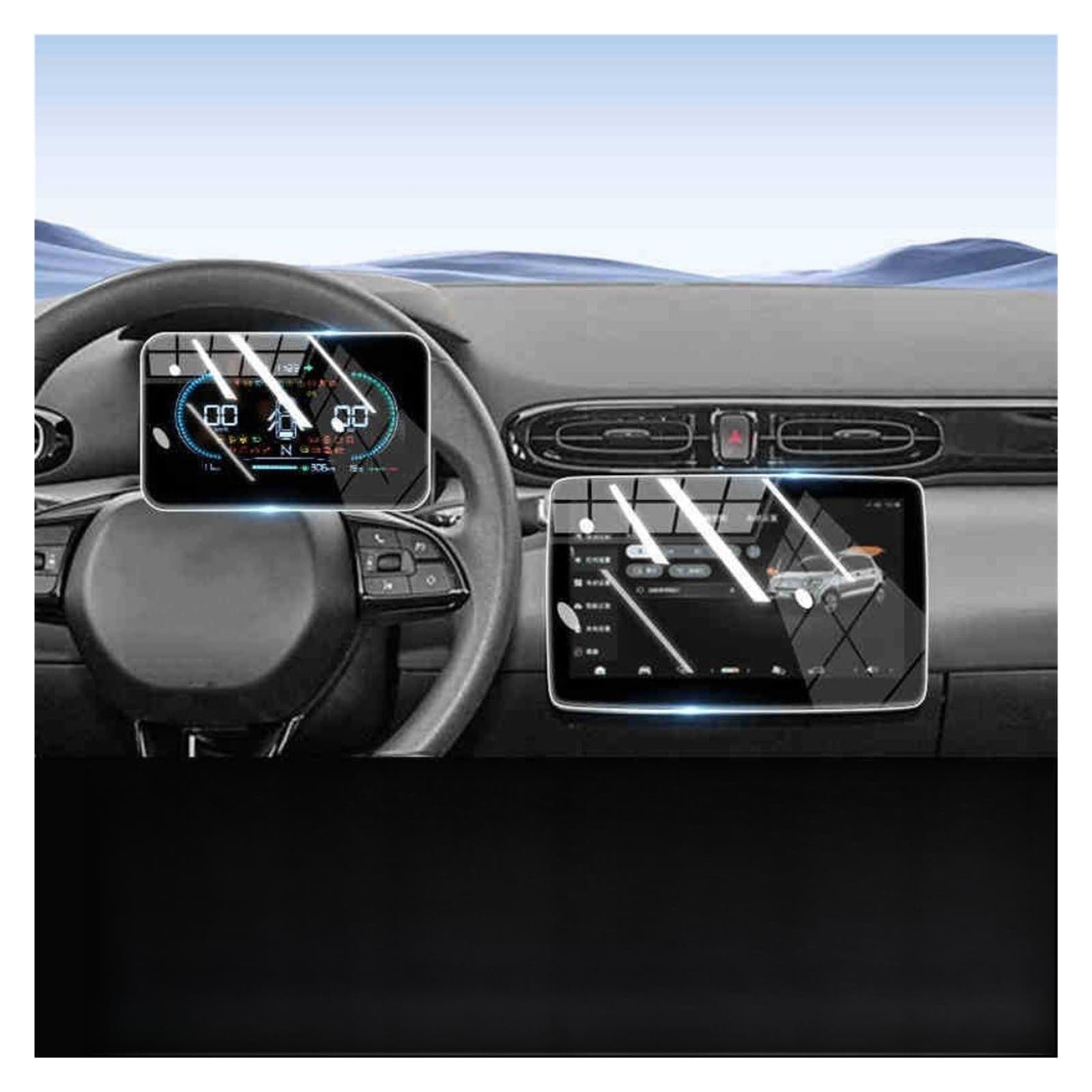 Film protection navigation Leapmotor T03 protecteur écran voiture mat - 8