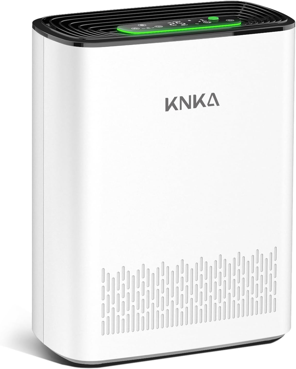 KNKA Purificador de aire para el dormitorio del hogar, filtro de aire True HEPA con prefiltro lavable, pantalla AQI, modo turbo para mascotas,