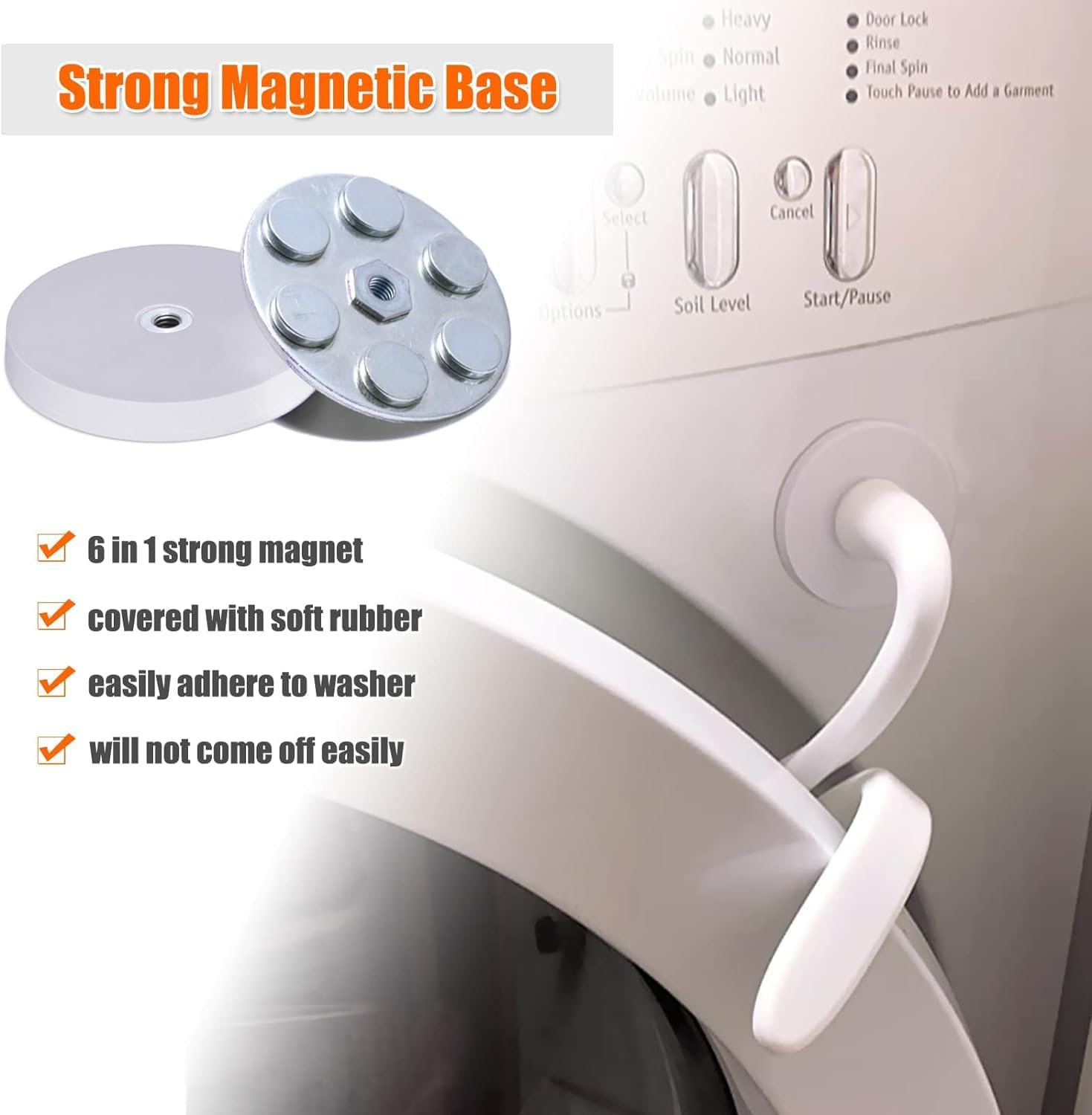 Organisateur Cintres Magnétique Zerodis – Support Mural Pour Machine à Laver Ou Placard, Ventouse Métal Robuste
